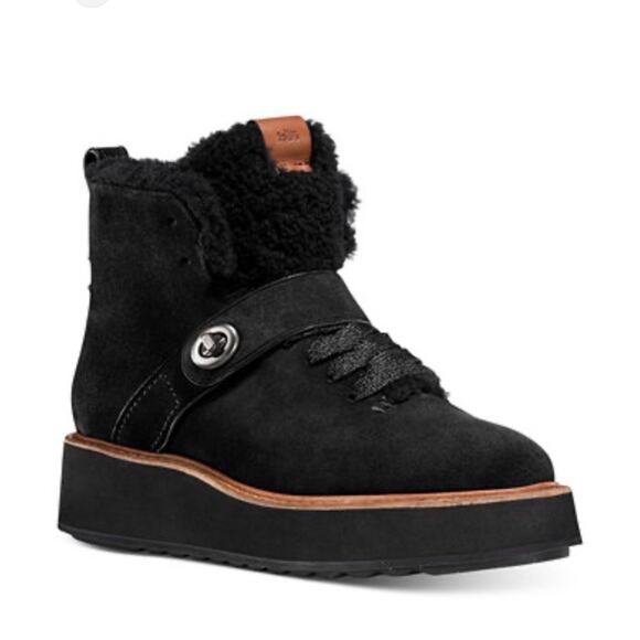 Coach Women's Urban Hiker Black Suede Boots Size 8B NWB - Picture 1 of 15